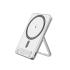 WiWU Wi-P034 5000mAh Ultra Slim Portable Power Bank with 15W Output Multiple Functions Foldable Stand Back Mirror Wireless Charging - Silver